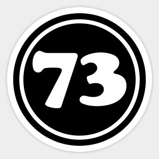 73 - The Best Number Sticker